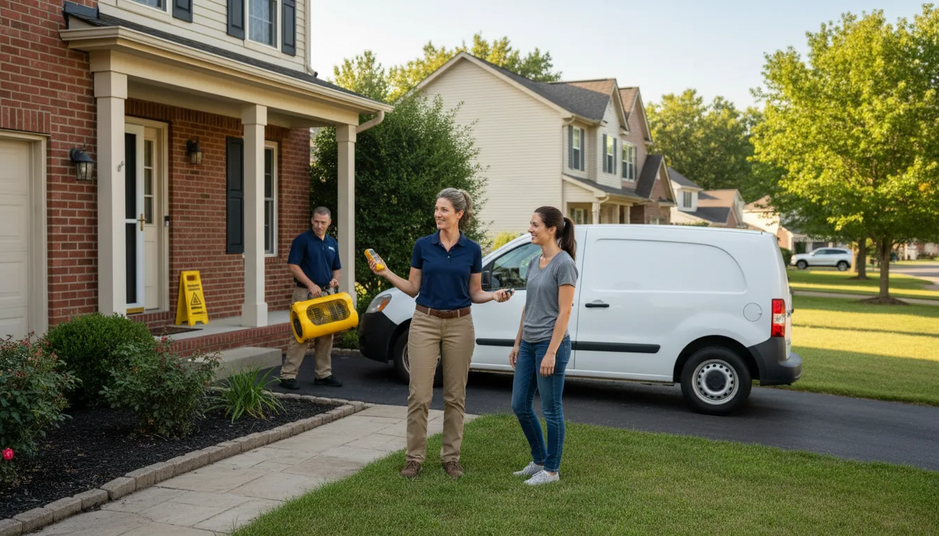 Residential water damage restoration in Mccrory, AR